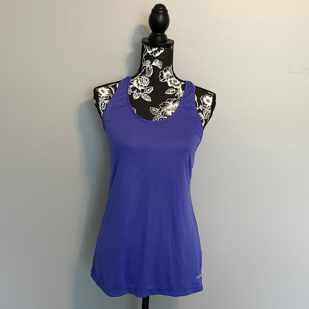 Spalding Speed•Dri Workout Tank in Purple size Medium